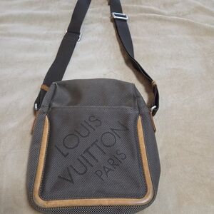 Louis Vuitton Black and Brown Messenger Bag